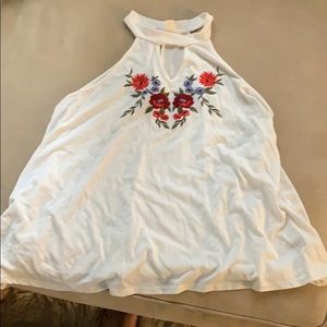 Embroidered tank
